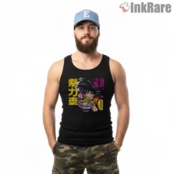 Goku Ramen Bowl Street Food Shirt on black tank top for men graphic tee