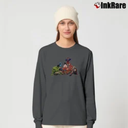Women’s Goku Saved The World Avengers Dragon Ball Funny Long-Sleeve Top in charcoal | Sleek, Versatile, All-Season