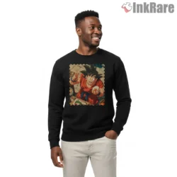 Goku Snack Time Vintage Stamp Frame Shirt on graphic shirt for men graphic tee