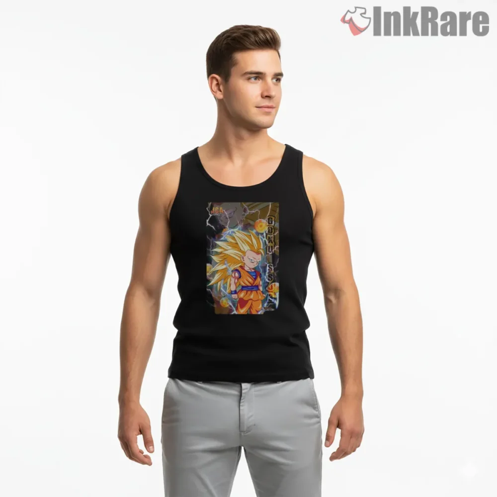 Goku Ssj3 Unleashed Limitless Power Shirt on black tank top for men graphic tee