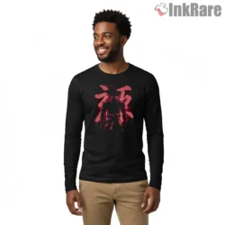 Goku Super Saiyan Glitch Neon Shirt on black long sleeve shirt for men graphic tee