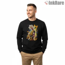 Goku Super Saiyan Golden Splash Profile Shirt on graphic shirt for men graphic tee
