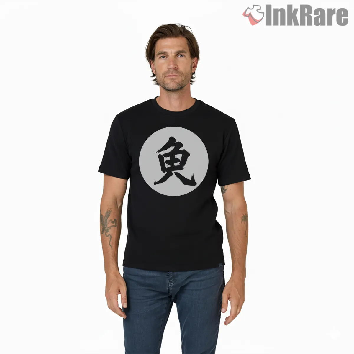 Goku Training Kanji Emblem Short Sleeve Black Goku Training Kanji Emblem Shirt on black short sleeve shirt for men graphic tee