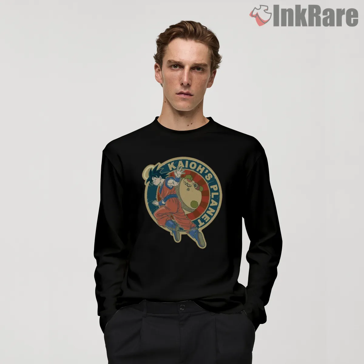Goku Training On Kaios Planet Long Sleeve Black Goku Training On Kaios Planet Shirt on black long sleeve shirt for men graphic tee