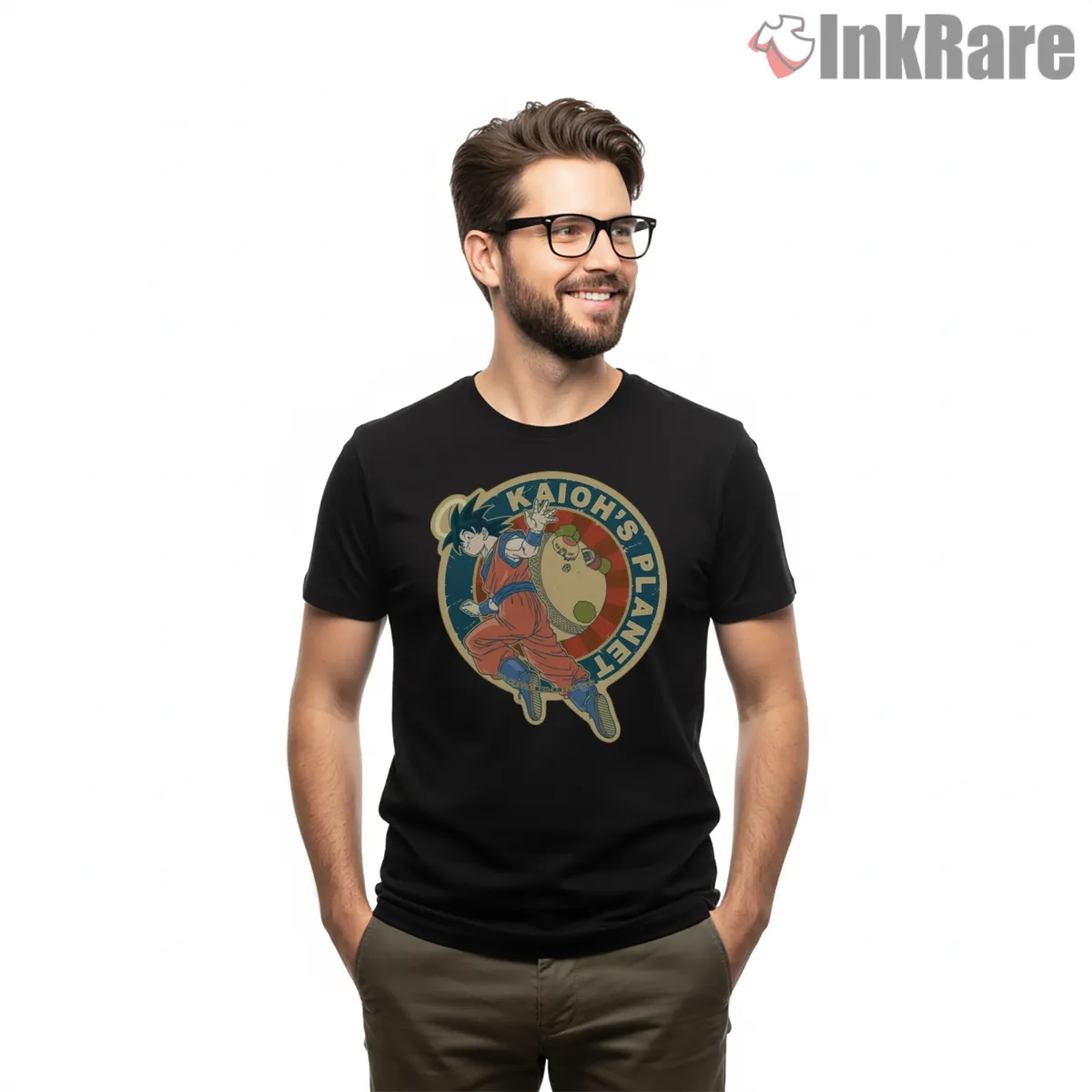 Goku Training On Kaios Planet Short Sleeve Black Goku Training On Kaios Planet Shirt on black short sleeve shirt for men graphic tee