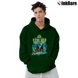 Men’s Goku Vegeta Gogeta Broly Dragon Ball Saiyan Pullover Hoodie in forest green | Cozy, Durable, Modern Fit