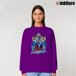 Women’s Goku Vegeta Gogeta Broly Dragon Ball Saiyan Relaxed Sweatshirt in purple | Soft, Laid-Back Vibe
