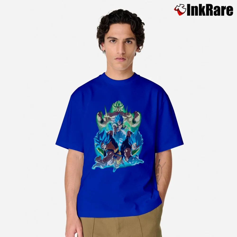 Men’s Goku Vegeta Gogeta Broly Dragon Ball Saiyan Classic T-Shirt in royal blue | Soft, Breathable Everyday Wear