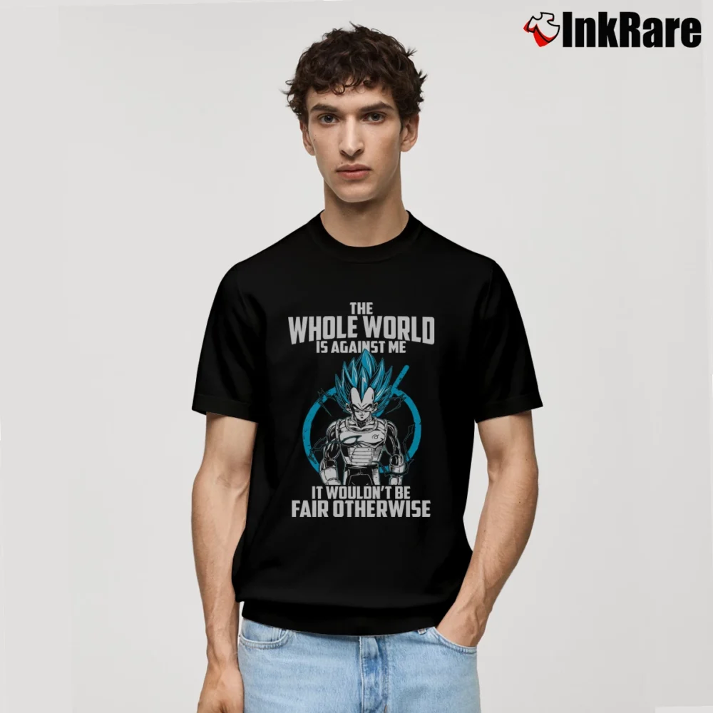 Men’s Goku Vegeta The World Is Against Me Funny Classic T-Shirt in black | Soft, Breathable Everyday Wear