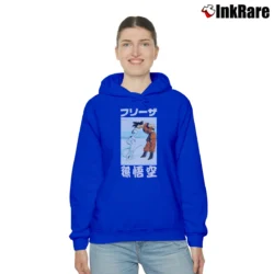 Women’s Goku Vs Frieza Dragon Ball Z Battle Cozy Hoodie in royal blue | Warm, Structured, Stylish