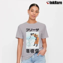 Women’s Goku Vs Frieza Dragon Ball Z Classic Battle Signature T-Shirt in sport grey | Soft, Flattering Fit