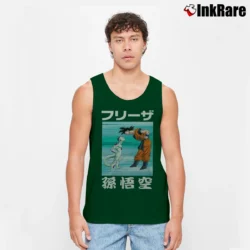 Men’s Goku Vs Frieza Staredown Dragon Ball Z Tank Top in forest green | Breathable, Active-Friendly Design