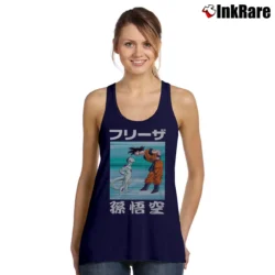 Women’s Goku Vs Frieza Staredown Dragon Ball Z Tank Top in navy | Lightweight, Movement-Friendly
