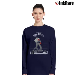 Women’s Goku Vs Superman Crossover Battle Long-Sleeve Top in navy | Sleek, Versatile, All-Season