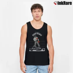 Men’s Goku Vs Superman Crossover Battle Tank Top in black | Breathable, Active-Friendly Design