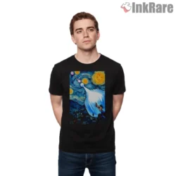 Goku Vs Vegeta Starry Night Battle Shirt on black short sleeve shirt for men graphic tee
