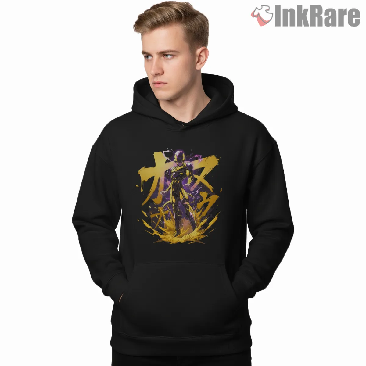 Golden Frieza Radiant Fury Splash Hoodie Black Golden Frieza Radiant Fury Splash Shirt on black hoodie for men graphic tee