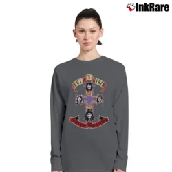 Women’s Golden Girls Guns N Roses Mashup Long-Sleeve Top in charcoal | Sleek, Versatile, All-Season