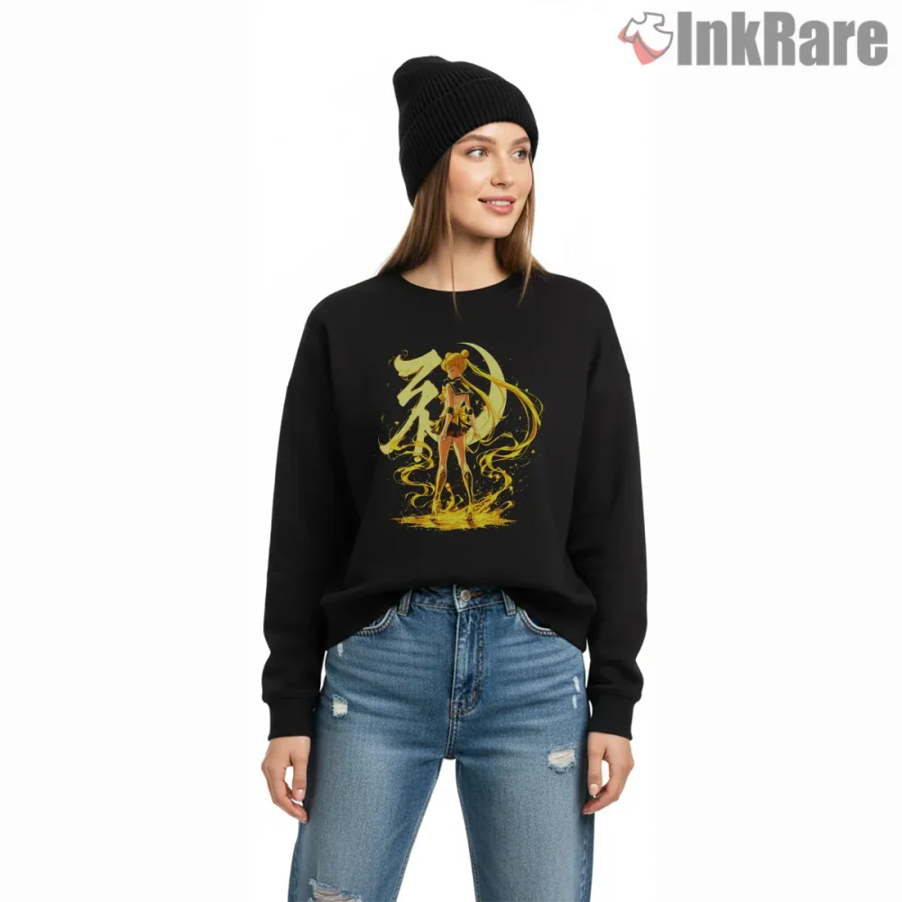 Golden Liquid Magical Energy Art Shirt on graphic shirt for women graphic tee