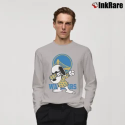 Men’s Golden State Warriors Snoopy Dabbing Long-Sleeve Shirt in sport grey | Sleek, Lightweight, Year-Round Wear