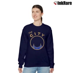 Women’s Golden State Warriors The City Logo Relaxed Sweatshirt in navy | Soft, Laid-Back Vibe