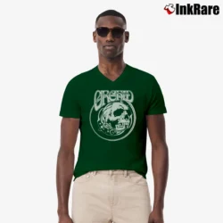 Men’s Goldfish Funny Quotes Orchid Color V-Neck Tee in forest green | Sharp, Breathable, Everyday Staple