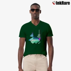 Men’s Goo Goo Dolls Dizzy Up The Girl V-Neck Tee in forest green | Sharp, Breathable, Everyday Staple