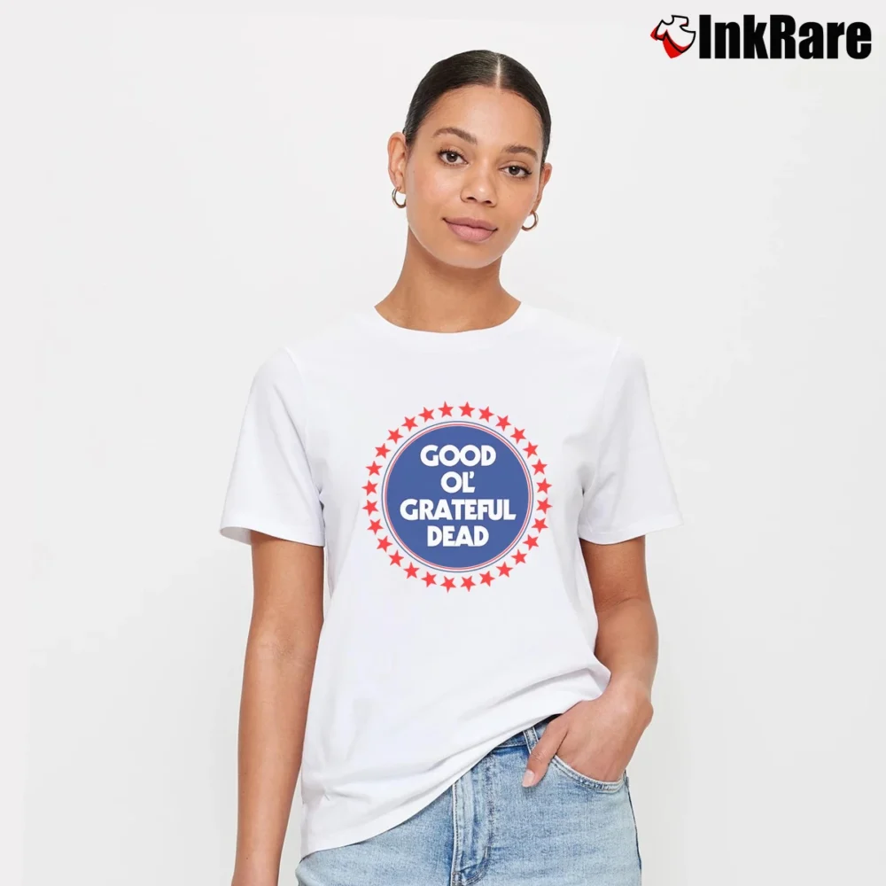 Women’s Good Ol Grateful Dead 50th Anniversary Signature T-Shirt in white | Soft, Flattering Fit
