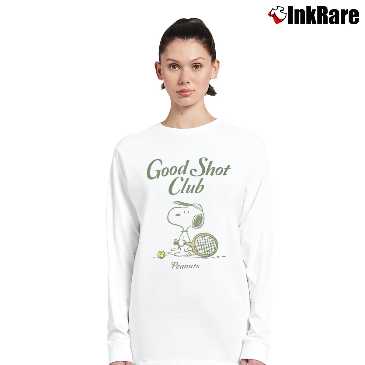 good shot club snoopy Women’s Long-Sleeve Top in white – Effortless Layer Women’s good shot club snoopy Long-Sleeve Top in white | Sleek, Versatile, All-Season