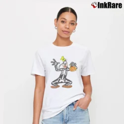 Women’s Goofy Skeleton Halloween T-Shirt in white | Soft, Flattering Fit