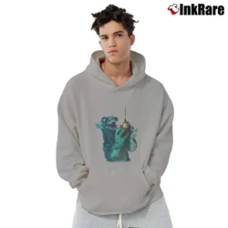 Men’s Gorgo Britain's Godzilla Fishing Monster Pullover Hoodie in sport grey | Cozy, Durable, Modern Fit