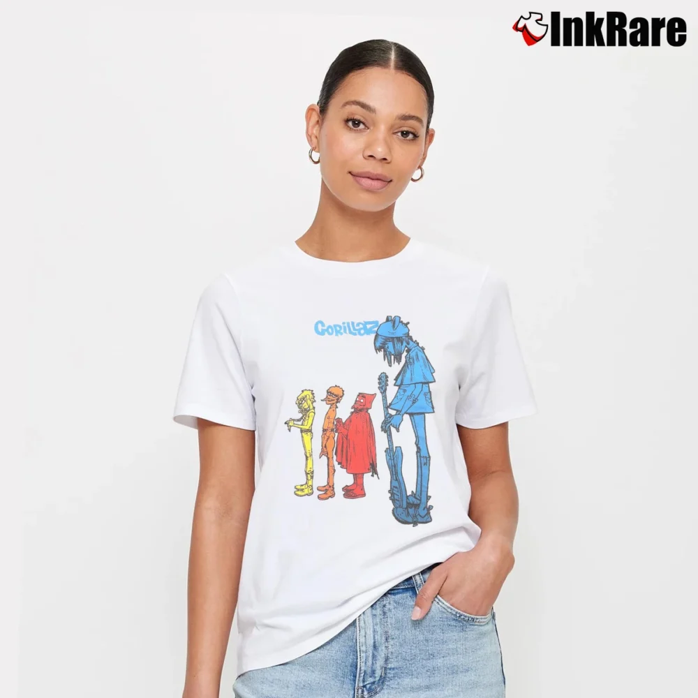 Women’s Gorillaz Blue Noodles T-Shirt in white | Soft, Flattering Fit
