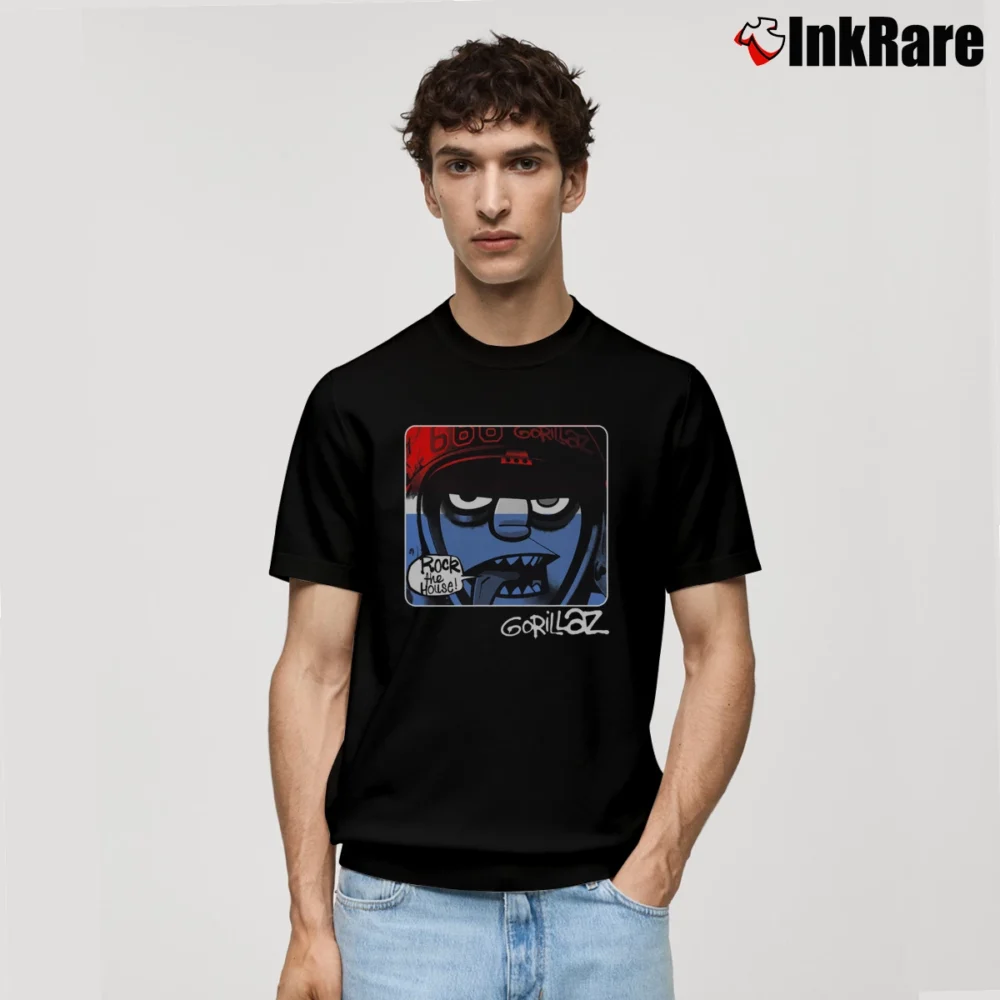 Men’s Gorillaz Murdoc Close - up Band Classic T-Shirt in black | Soft, Breathable Everyday Wear