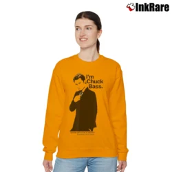 Women’s Gossip Girl Chuck Bass Relaxed Sweatshirt in orange | Soft, Laid-Back Vibe