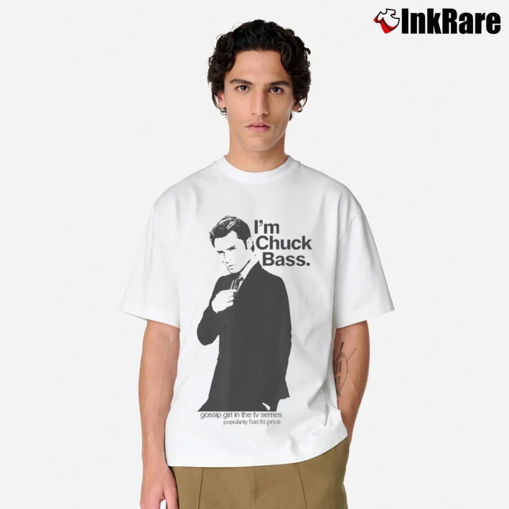 Men’s Gossip Girl Chuck Bass Classic T-Shirt in white | Soft, Breathable Everyday Wear