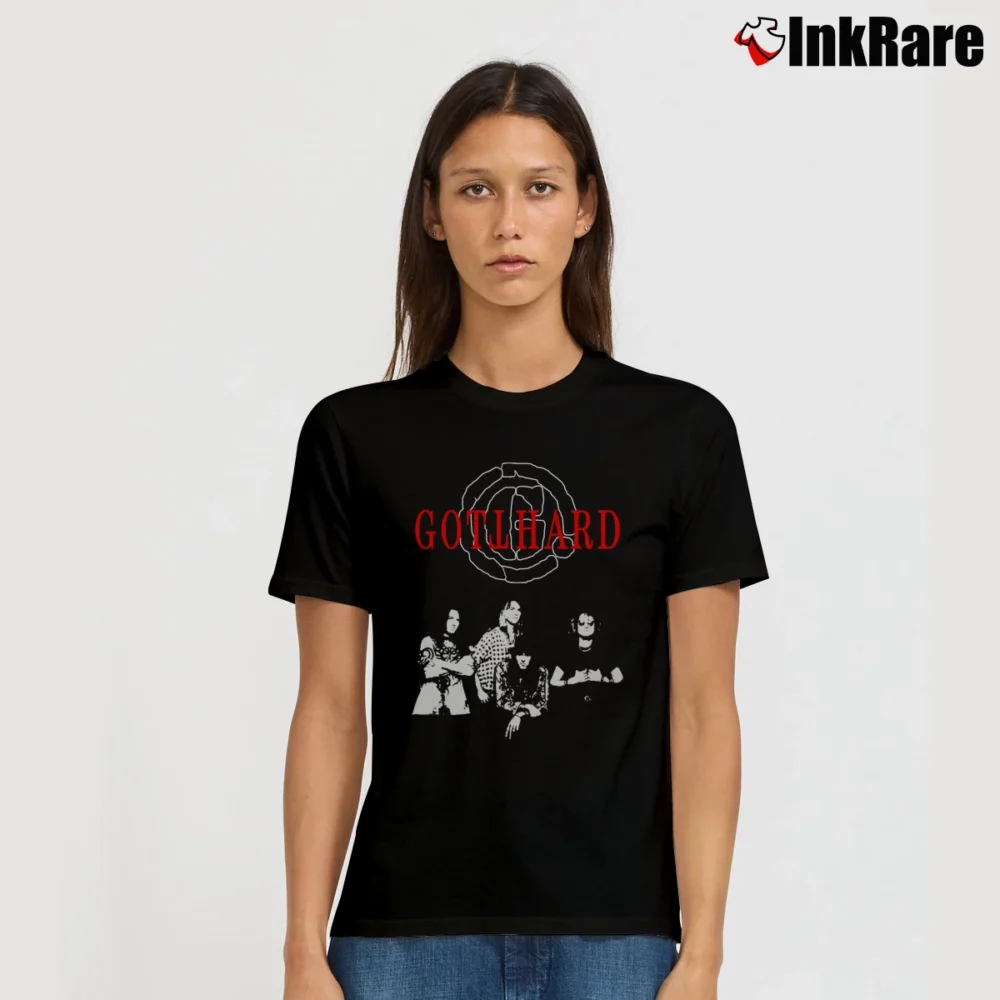 Women’s Gotthard 1996 Swiss Rock Tour Signature T-Shirt in black | Soft, Flattering Fit