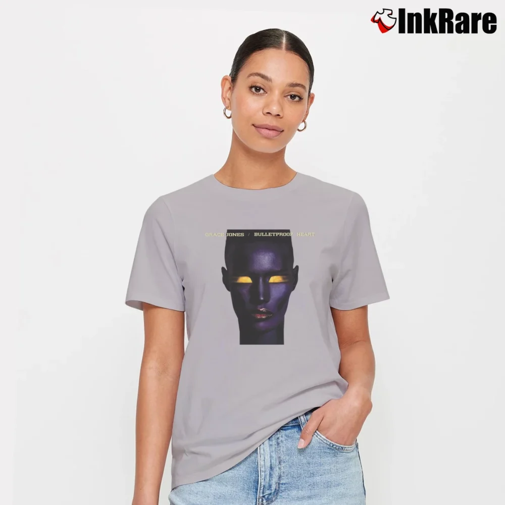 Women’s Grace Jones Bulletproof Heart Signature T-Shirt in sport grey | Soft, Flattering Fit