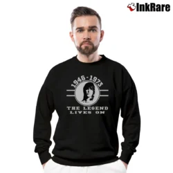 Men’s Gram Parsons Country Rock Cool Crewneck Sweatshirt in black | Cozy Fabric, Clean Style