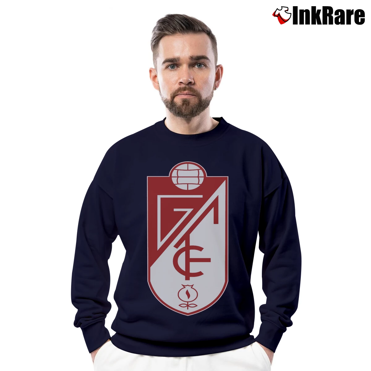 Granada CF Espana Futbol Soccer Men’s Crewneck Sweatshirt in navy – Soft & Durable Men’s Granada CF Espana Futbol Soccer Crewneck Sweatshirt in navy | Cozy Fabric, Clean Style
