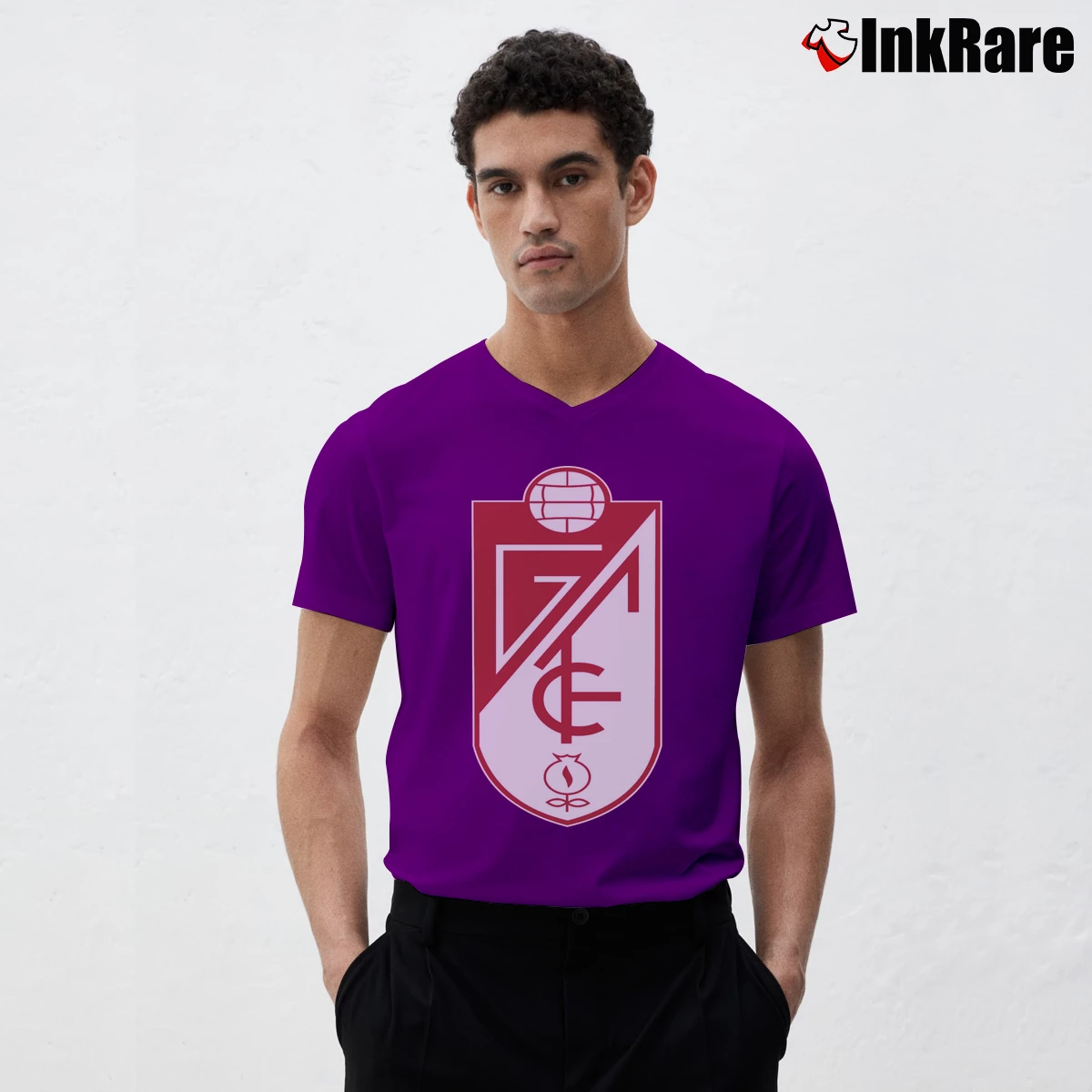 Granada CF Espana Futbol Soccer Men’s V-Neck Tee in purple – Modern Essential Men’s Granada CF Espana Futbol Soccer V-Neck Tee in purple | Sharp, Breathable, Everyday Staple