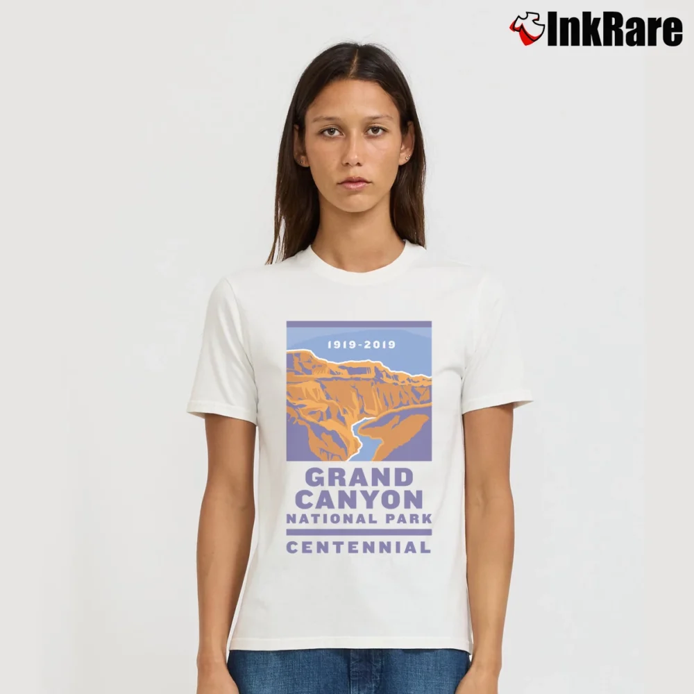 Women’s Grand Canyon National Park Centennial Signature T-Shirt in white | Soft, Flattering Fit