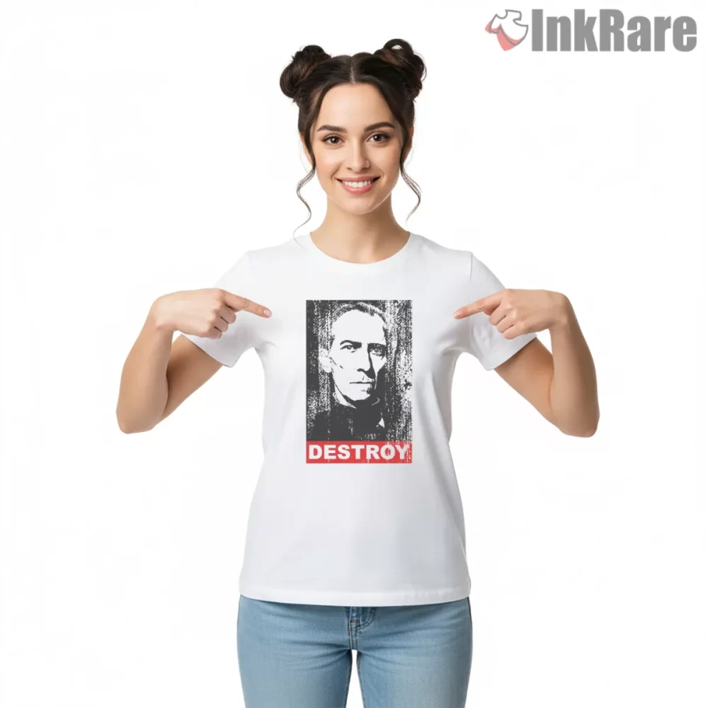 Grand Moff Tarkin Propaganda Style Shirt on white short sleeve shirt for women graphic tee