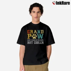 Men’s Grand Paw Like a Regular Grandpa But Cooler Dog Lover Classic T-Shirt in black | Soft, Breathable Everyday Wear