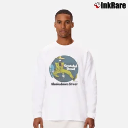 Men’s Grateful Dead 1970s Shakedown Street Promo Long-Sleeve Shirt in white | Sleek, Lightweight, Year-Round Wear