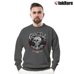 Men’s Grateful Dead 1980 On The Road Again Crewneck Sweatshirt in charcoal | Cozy Fabric, Clean Style