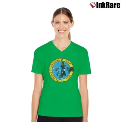 Women’s Grateful Dead 1983 Santa Fe Tour V-Neck Tee in irish green | Chic Neckline, Soft Texture