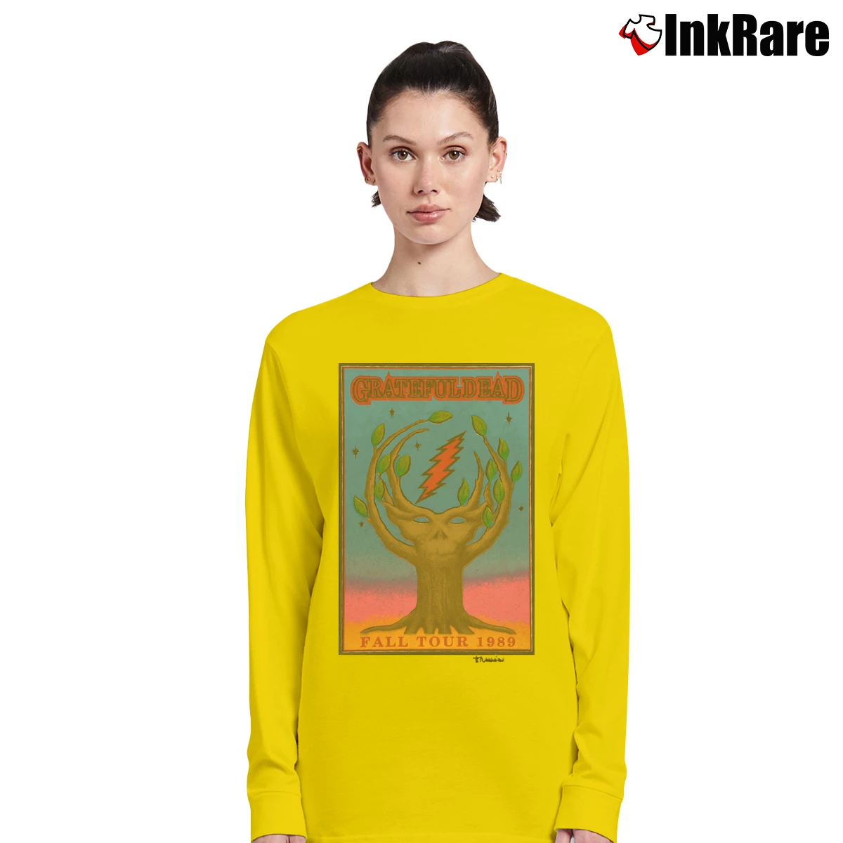 Women’s Grateful Dead 1989 Fall Tour Tree Of Life Long-Sleeve Top in yellow | Sleek, Versatile, All-Season