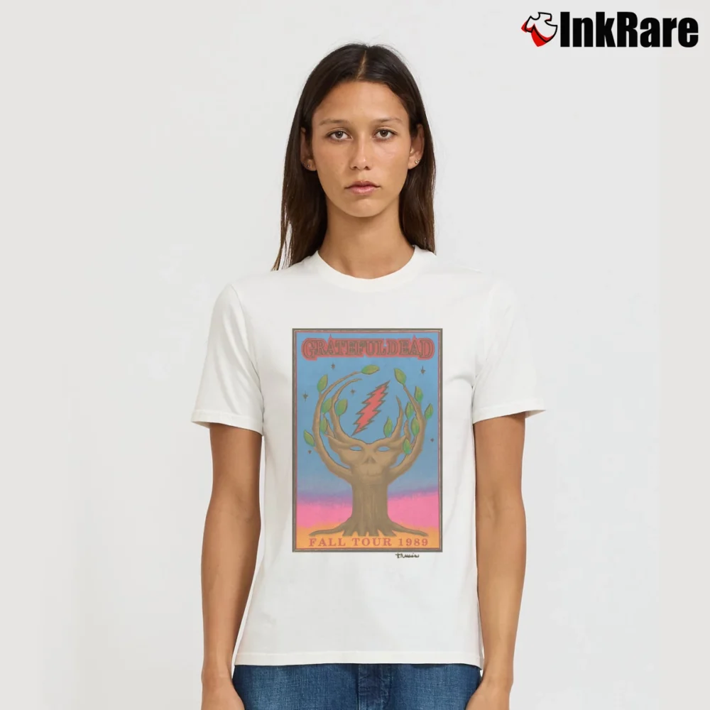 Women’s Grateful Dead 1989 Fall Tour Tree Of Life Signature T-Shirt in white | Soft, Flattering Fit