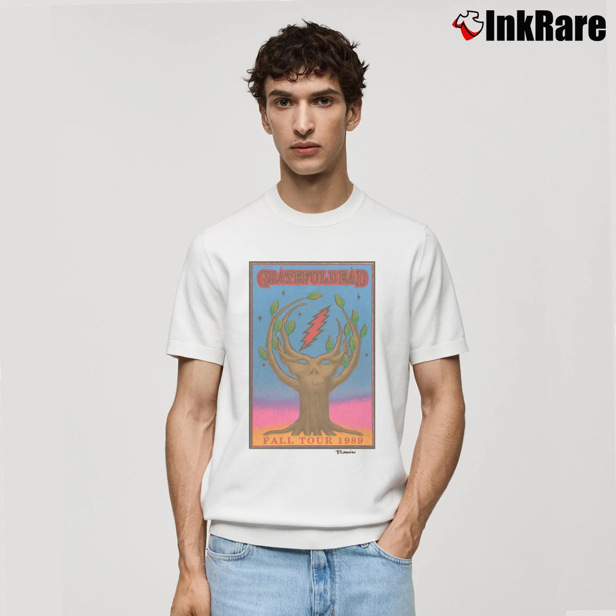 Men’s Grateful Dead 1989 Fall Tour Tree Of Life Classic T-Shirt in white | Soft, Breathable Everyday Wear