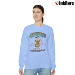 Women’s Grateful Dead 1989 Fred Flintstones Parody Non Stop World Tour Relaxed Sweatshirt in light blue | Soft, Laid-Back Vibe